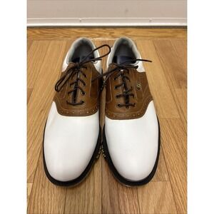 Footjoy FJ Dryjoys Tour Mens Size 8.5M Golf Cleats Shoes 53733 Brown Leather